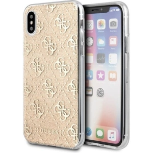 Hurtownia GSM - Etui Guess GUHCPXPCU4GLGO Apple iPhone X/XS auriu/gold carcasa dură 4G Glitter - GUE442GLD - {ean13} - Hurt