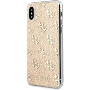 Hurtownia GSM - Etui Guess GUHCPXPCU4GLGO Apple iPhone X/XS auriu/gold carcasa dură 4G Glitter - GUE442GLD - {ean13} - Hurt