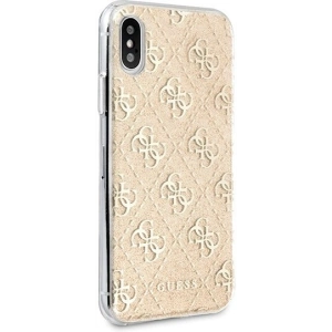 Hurtownia GSM - Etui Guess GUHCPXPCU4GLGO Apple iPhone X/XS złoty/gold hard case 4G Glitter - GUE442GLD - {ean13} - Hurt