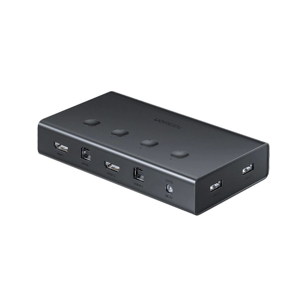 Hurtownia GSM - [OUTLET] Przełącznik KVM UGREEN CM293 4xHDMI (żeński) 4xUSB (żeński) 4xUSB-B (żeński) czarny - OT-825 - {ean13} - Hurt