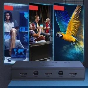 Hurtownia GSM - [OUTLET] Przełącznik KVM UGREEN CM293 4xHDMI (żeński) 4xUSB (żeński) 4xUSB-B (żeński) czarny - OT-825 - {ean13} - Hurt