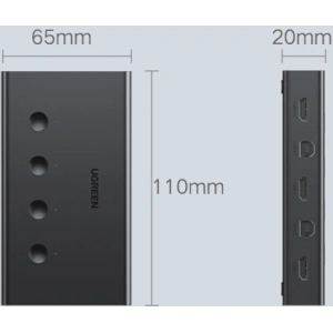 Hurtownia GSM - [OUTLET] KVM-Switch UGREEN CM293 4xHDMI (weiblich) 4xUSB (weiblich) 4xUSB-B (weiblich) schwarz - OT-825 - {ean13} - Hurt