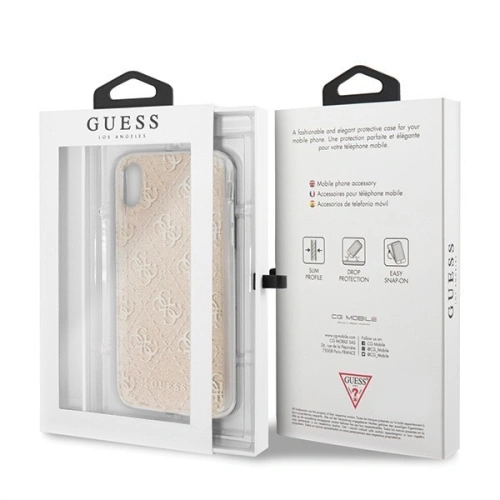 Etui Guess GUHCPXPCU4GLGO Apple iPhone X/XS złoty/gold hard case 4G Glitter