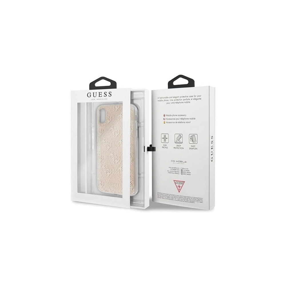 Hurtownia GSM - Etui Guess GUHCPXPCU4GLGO Apple iPhone X/XS złoty/gold hard case 4G Glitter - GUE442GLD - {ean13} - Hurt