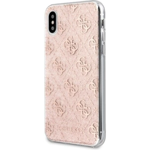 Hurtownia GSM - Etui Guess GUHCPXPCU4GLPI Apple iPhone X/XS różowy/pink hard case 4G Glitter - GUE443PNK - {ean13} - Hurt