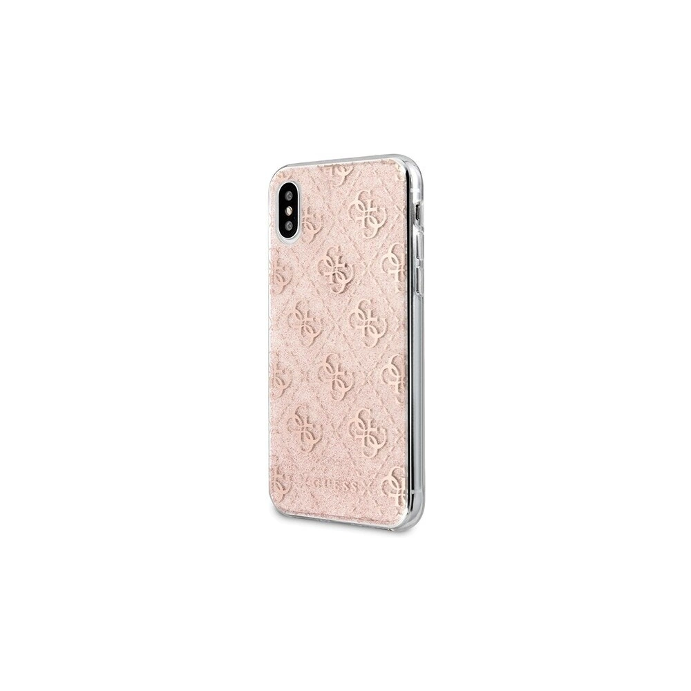 Hurtownia GSM - Etui Guess GUHCPXPCU4GLPI Apple iPhone X/XS różowy/pink hard case 4G Glitter - GUE443PNK - {ean13} - Hurt