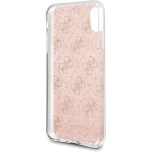 Hurtownia GSM - Etui Guess GUHCPXPCU4GLPI Apple iPhone X/XS różowy/pink hard case 4G Glitter - GUE443PNK - {ean13} - Hurt