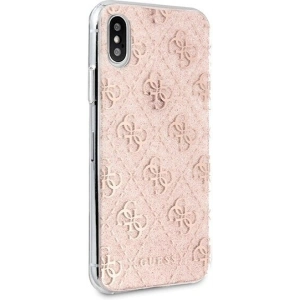 Hurtownia GSM - Etui Guess GUHCPXPCU4GLPI Apple iPhone X/XS różowy/pink hard case 4G Glitter - GUE443PNK - {ean13} - Hurt