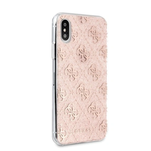 Etui Guess GUHCPXPCU4GLPI Apple iPhone X/XS różowy/pink hard case 4G Glitter