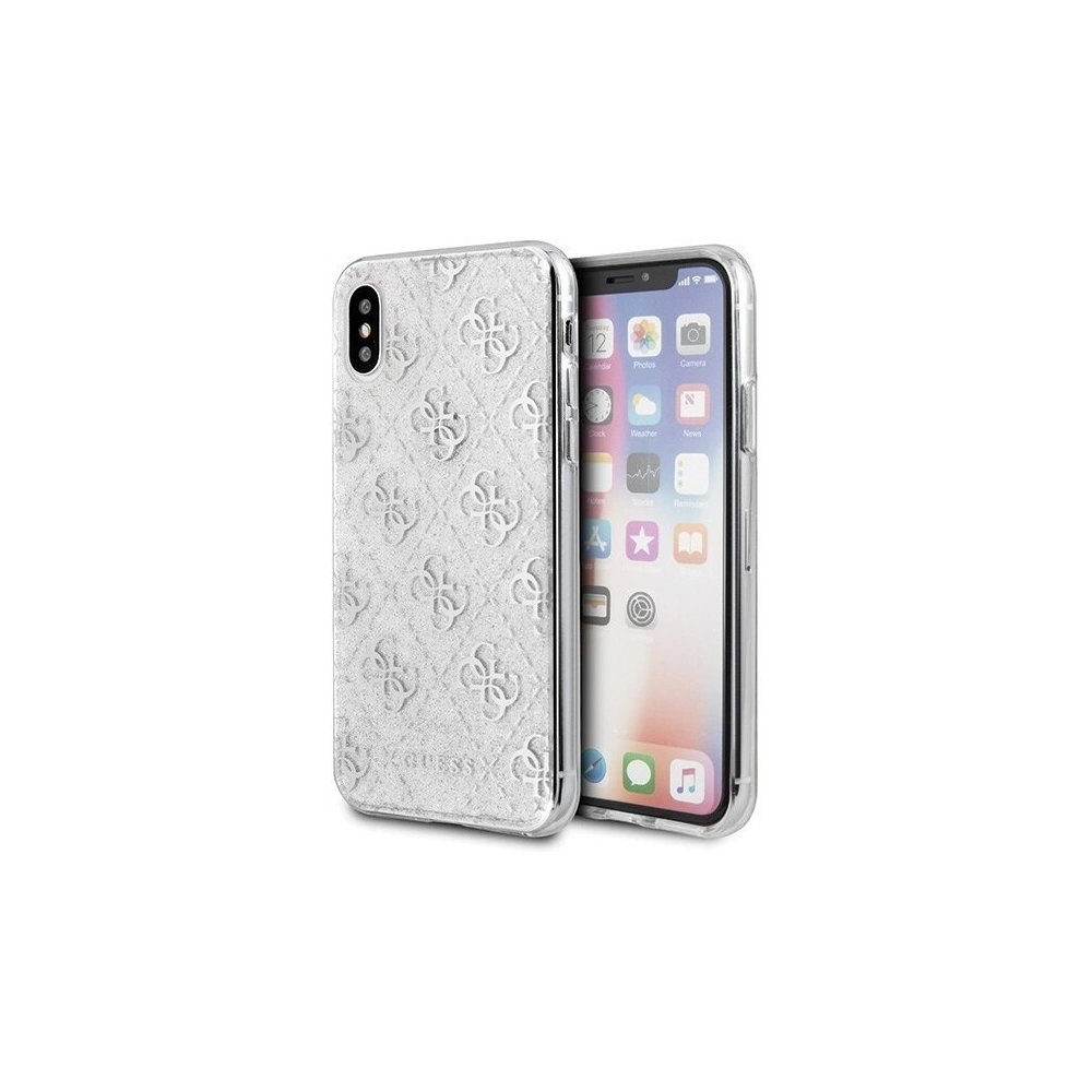 Hurtownia GSM - Etui Guess GUHCPXPCU4GLSI Apple iPhone X/XS silber/hard case 4G Glitter - GUE444SLV - {ean13} - Hurt