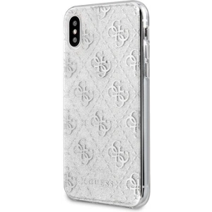 Hurtownia GSM - Etui Guess GUHCPXPCU4GLSI Apple iPhone X/XS srebrny/silver hard case 4G Glitter - GUE444SLV - {ean13} - Hurt