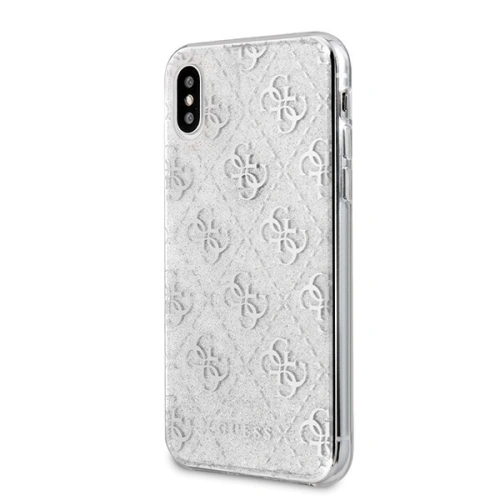 Etui Guess GUHCPXPCU4GLSI Apple iPhone X/XS srebrny/silver hard case 4G Glitter