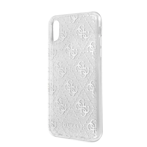 Etui Guess GUHCPXPCU4GLSI Apple iPhone X/XS srebrny/silver hard case 4G Glitter