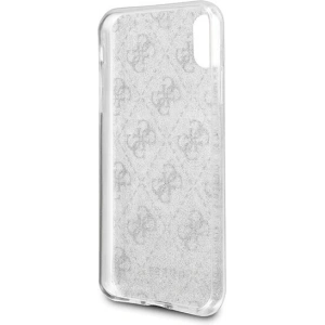 Hurtownia GSM - Etui Guess GUHCPXPCU4GLSI Apple iPhone X/XS srebrny/silver hard case 4G Glitter - GUE444SLV - {ean13} - Hurt