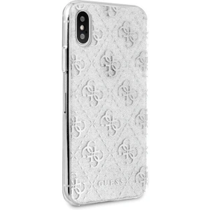 Hurtownia GSM - Etui Guess GUHCPXPCU4GLSI Apple iPhone X/XS srebrny/silver hard case 4G Glitter - GUE444SLV - {ean13} - Hurt