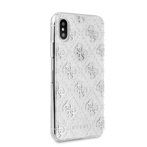 Etui Guess GUHCPXPCU4GLSI Apple iPhone X/XS srebrny/silver hard case 4G Glitter