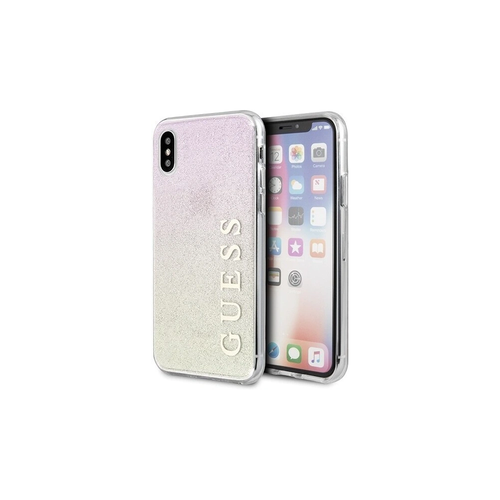 Hurtownia GSM - Etui Guess GUHCPXPCUGLGPI Apple iPhone X/XS różowo-złoty/gold pink hard case Gradient Glitter - GUE445GLDPNK - {ean13} - Hurt