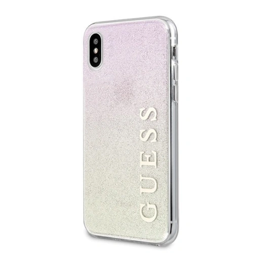 Etui Guess GUHCPXPCUGLGPI Apple iPhone X/XS różowo-złoty/gold pink hard case Gradient Glitter