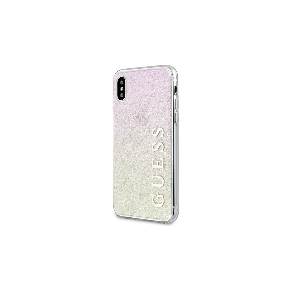 Hurtownia GSM - Etui Guess GUHCPXPCUGLGPI Apple iPhone X/XS różowo-złoty/gold pink hard case Gradient Glitter - GUE445GLDPNK - {ean13} - Hurt