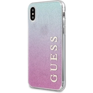 Hurtownia GSM - Etui Guess GUHCPXPCUGLPBL Apple iPhone X/XS różowo-niebieski/pink blue hard case Gradient Glitter - GUE446PNKBLU - {ean13} - Hurt