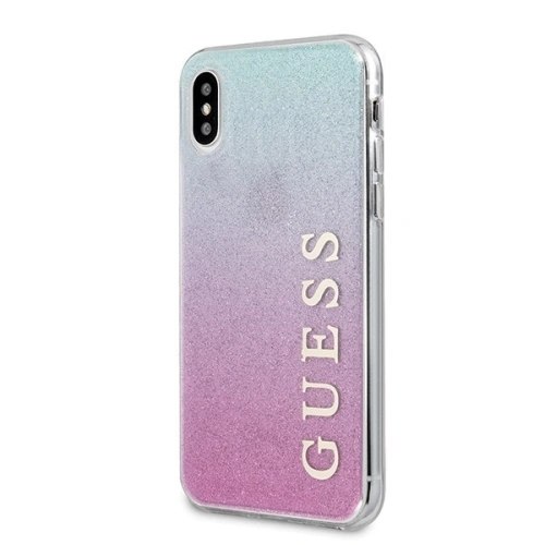 Etui Guess GUHCPXPCUGLPBL Apple iPhone X/XS różowo-niebieski/pink blue hard case Gradient Glitter