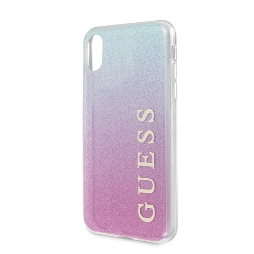 Etui Guess GUHCPXPCUGLPBL Apple iPhone X/XS różowo-niebieski/pink blue hard case Gradient Glitter