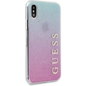 Hurtownia GSM - Etui Guess GUHCPXPCUGLPBL Apple iPhone X/XS różowo-niebieski/pink blue hard case Gradient Glitter - GUE446PNKBLU - {ean13} - Hurt