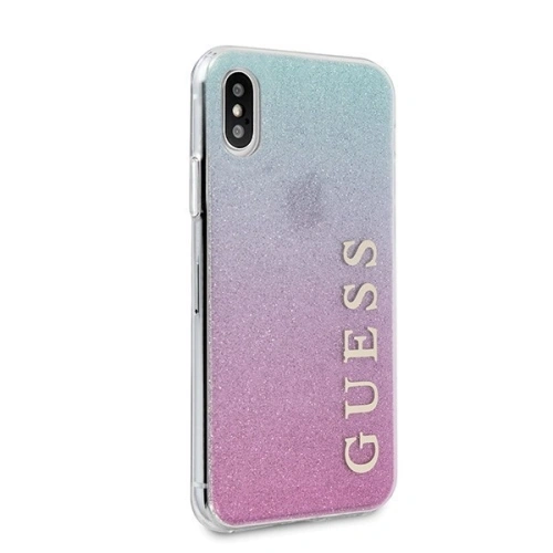 Etui Guess GUHCPXPCUGLPBL Apple iPhone X/XS różowo-niebieski/pink blue hard case Gradient Glitter