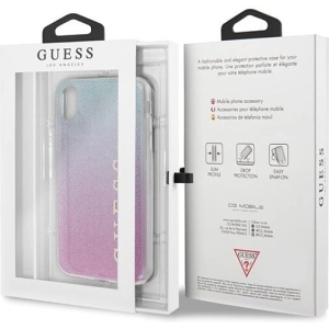 Hurtownia GSM - Etui Guess GUHCPXPCUGLPBL Apple iPhone X/XS różowo-niebieski/pink blue hard case Gradient Glitter - GUE446PNKBLU - {ean13} - Hurt