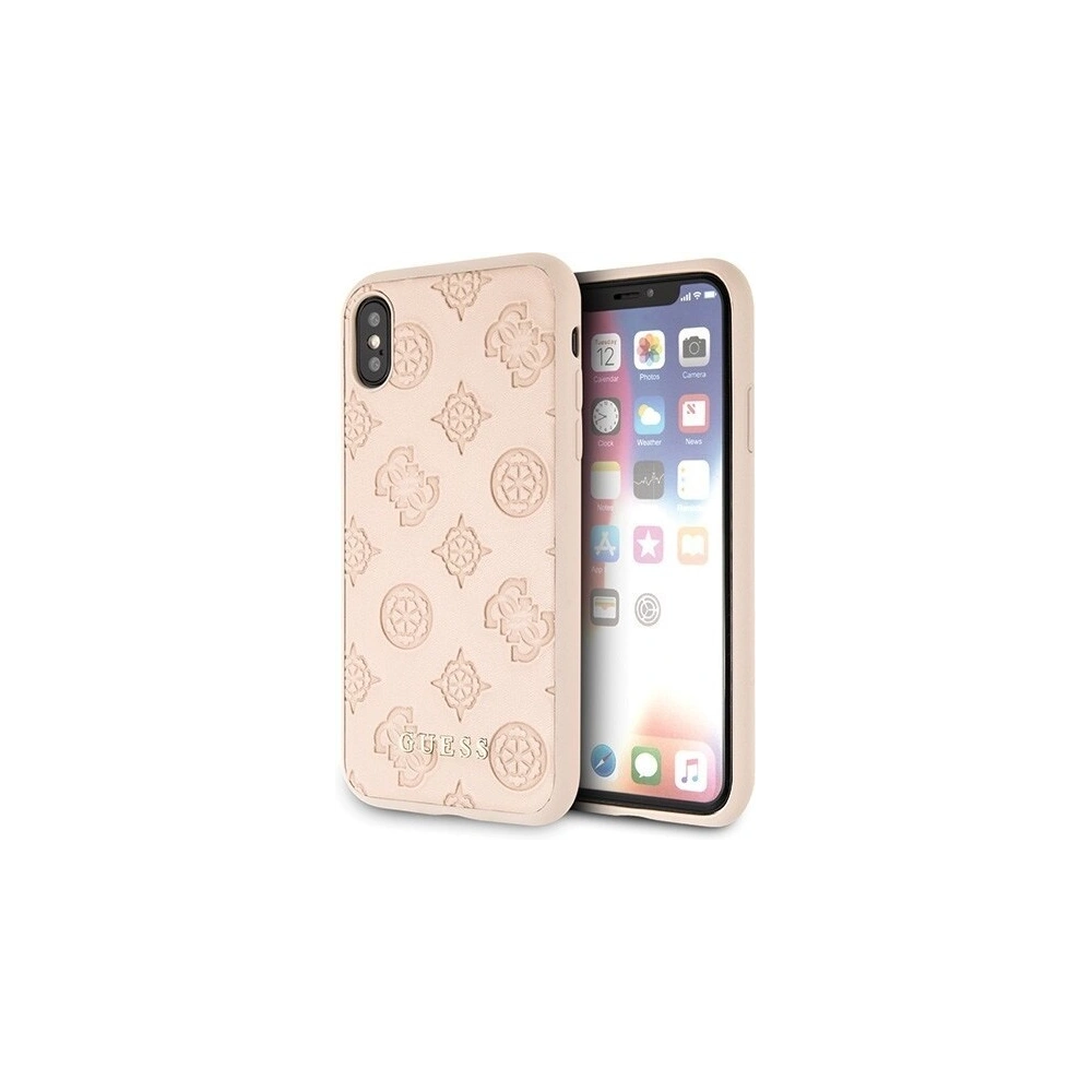 Hurtownia GSM - Etui Guess GUHCPXPELLP Apple iPhone X/XS latte hard case Peony Collection - GUE447LATT - {ean13} - Hurt