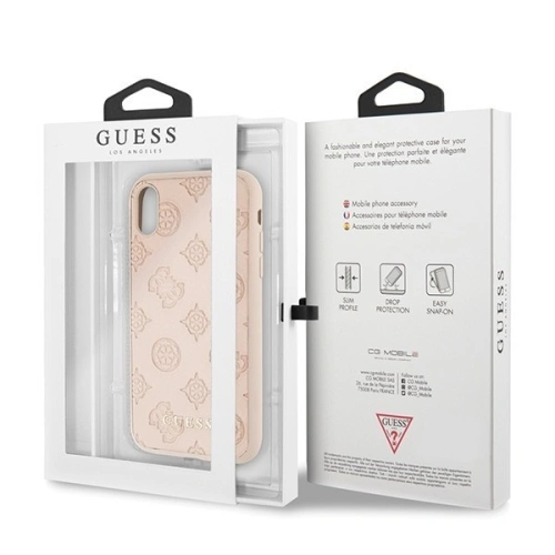 Etui Guess GUHCPXPELLP Apple iPhone X/XS latte hard case Peony Collection