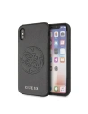 Etui Guess GUHCPXRSSASBK Apple iPhone X/XS czarny/black hard case Saffiano 4G Circle Logo