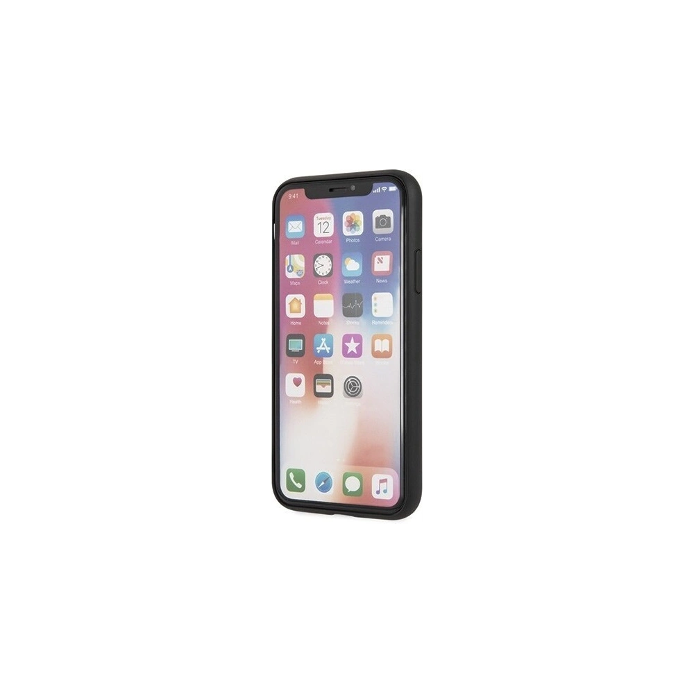 Hurtownia GSM - Etui Guess GUHCPXRSSASBK Apple iPhone X/XS czarny/black hard case Saffiano 4G Circle Logo - GUE448BLK - {ean13} - Hurt