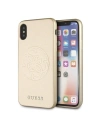 Etui Guess GUHCPXRSSASGO Apple iPhone X/XS złoty/gold hard case Saffiano 4G Circle Logo