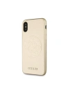 Hurtownia GSM - Etui Guess GUHCPXRSSASGO Apple iPhone X/XS złoty/gold hard case Saffiano 4G Circle Logo - GUE449GLD - {ean13} - Hurt