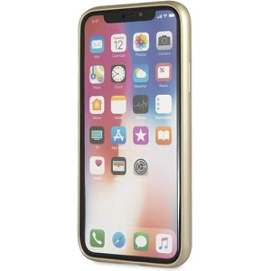 Hurtownia GSM - Etui Guess GUHCPXRSSASGO Apple iPhone X/XS złoty/gold hard case Saffiano 4G Circle Logo - GUE449GLD - {ean13} - Hurt