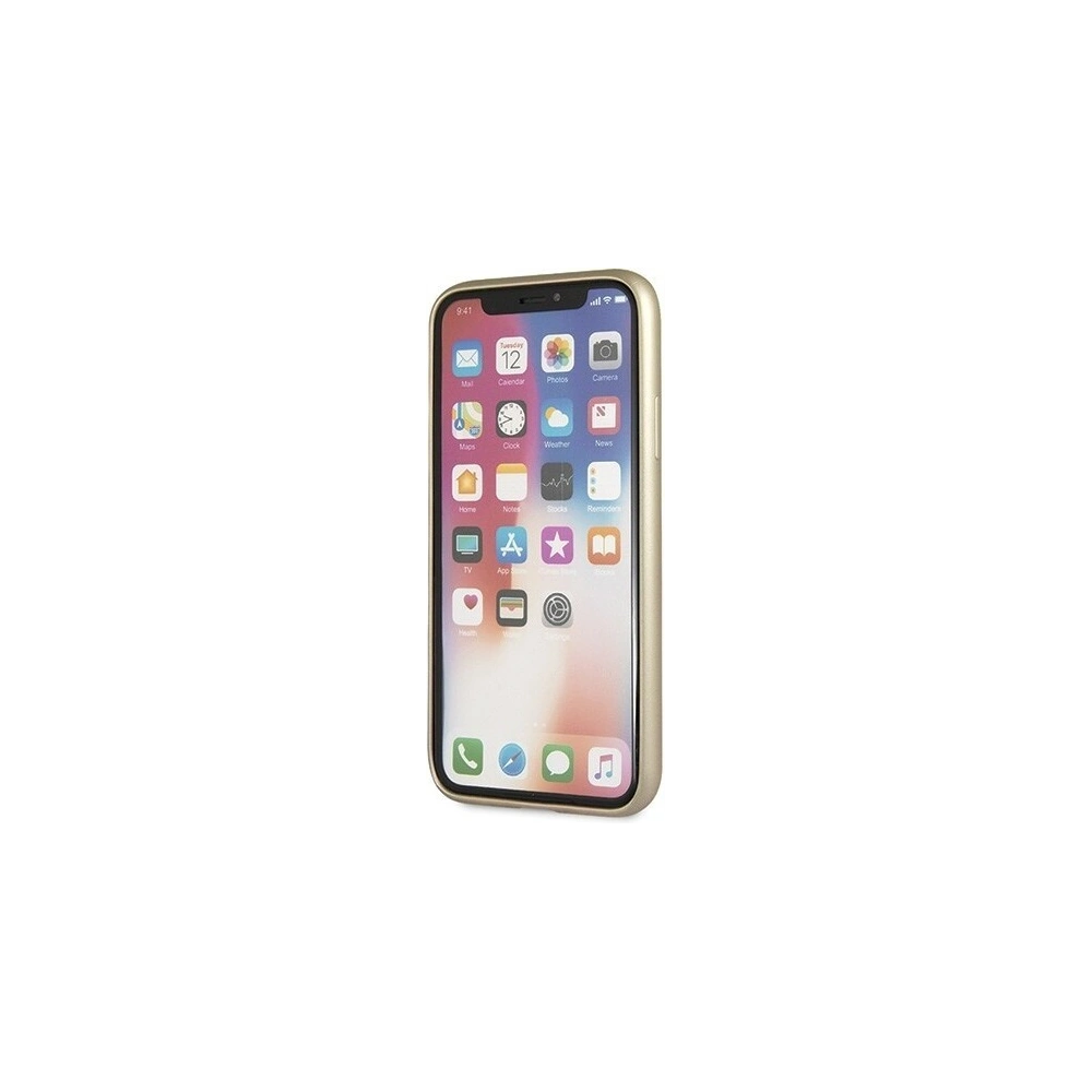Hurtownia GSM - Etui Guess GUHCPXRSSASGO Apple iPhone X/XS złoty/gold hard case Saffiano 4G Circle Logo - GUE449GLD - {ean13} - Hurt