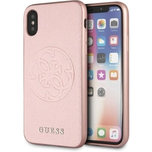 Hurtownia GSM - Etui Guess GUHCPXRSSASRG Apple iPhone X/XS różowo-złoty/rose gold hard case Saffiano 4G Circle Logo - GUE450RS - {ean13} - Hurt