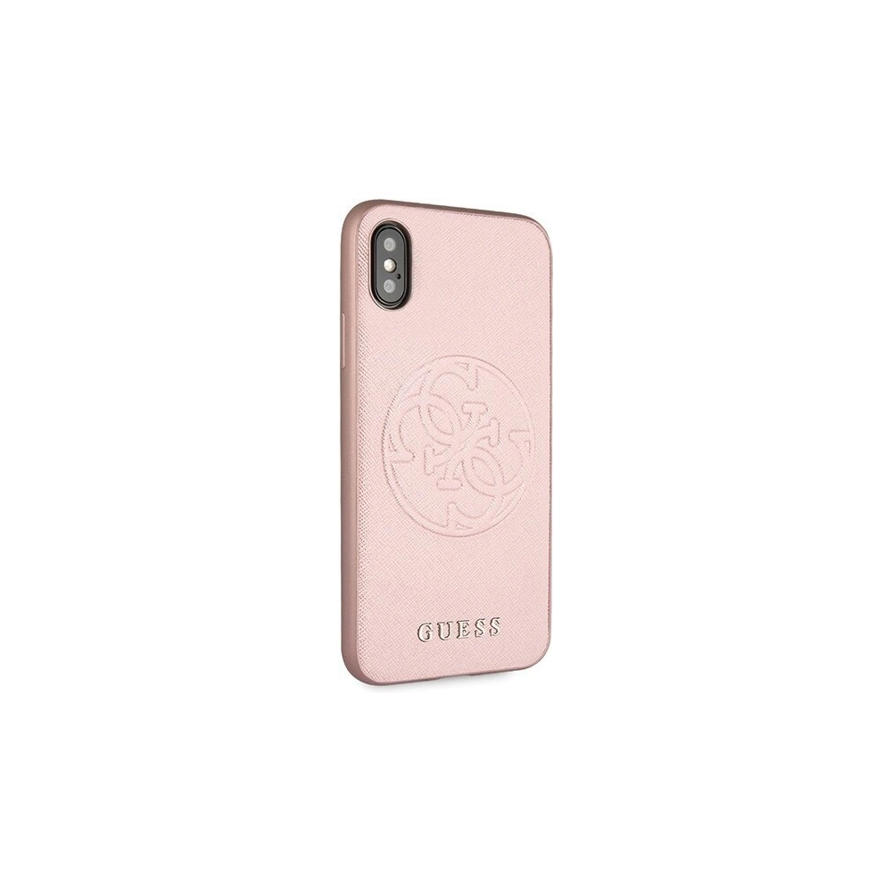 Hurtownia GSM - Etui Guess GUHCPXRSSASRG Apple iPhone X/XS różowo-złoty/rose gold hard case Saffiano 4G Circle Logo - GUE450RS - {ean13} - Hurt