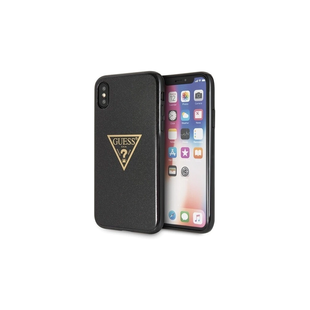 Hurtownia GSM - Etui Guess GUHCPXSGTLBK Apple iPhone X/XS czarny/black hard case Glitter Triangle - GUE451BLK - {ean13} - Hurt