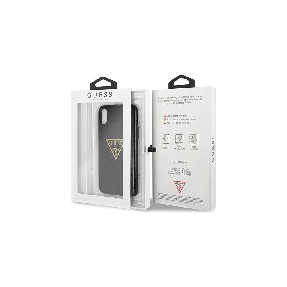 Hurtownia GSM - Etui Guess GUHCPXSGTLBK Apple iPhone X/XS czarny/black hard case Glitter Triangle - GUE451BLK - {ean13} - Hurt