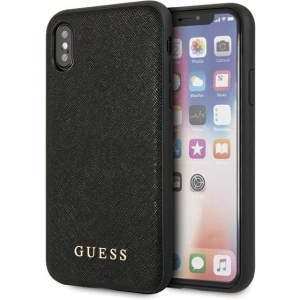 Hurtownia GSM - Etui Guess GUHCPXSLSABK Apple iPhone X/XS czarny/black hard case Saffiano Silicone - GUE452BLK - {ean13} - Hurt
