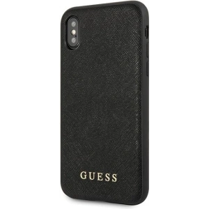 Hurtownia GSM - Etui Guess GUHCPXSLSABK Apple iPhone X/XS czarny/black hard case Saffiano Silicone - GUE452BLK - {ean13} - Hurt
