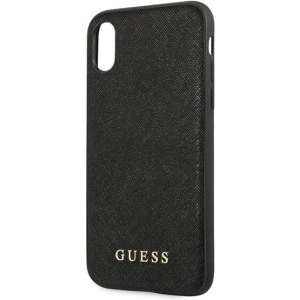 Hurtownia GSM - Etui Guess GUHCPXSLSABK Apple iPhone X/XS czarny/black hard case Saffiano Silicone - GUE452BLK - {ean13} - Hurt