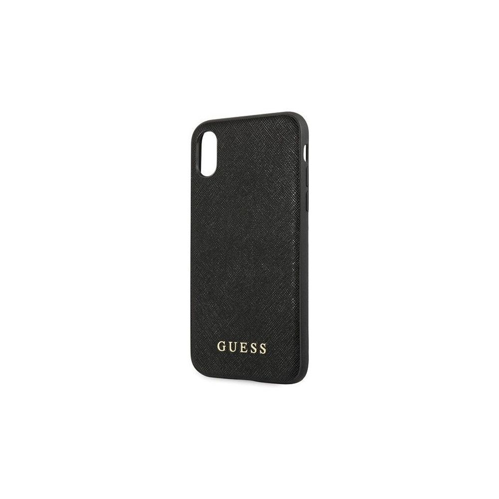 Hurtownia GSM - Etui Guess GUHCPXSLSABK Apple iPhone X/XS czarny/black hard case Saffiano Silicone - GUE452BLK - {ean13} - Hurt