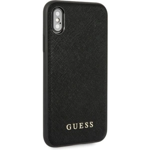 Hurtownia GSM - Etui Guess GUHCPXSLSABK Apple iPhone X/XS czarny/black hard case Saffiano Silicone - GUE452BLK - {ean13} - Hurt