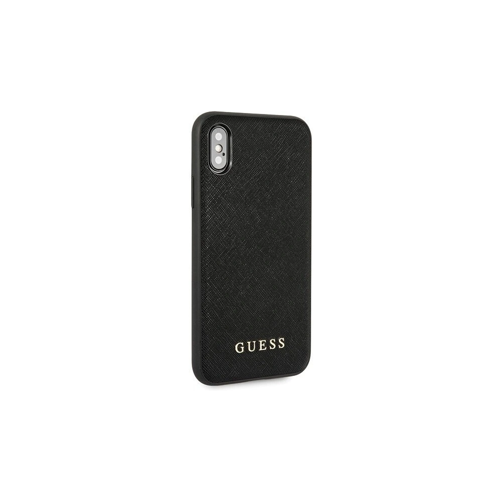 Hurtownia GSM - Etui Guess GUHCPXSLSABK Apple iPhone X/XS czarny/black hard case Saffiano Silicone - GUE452BLK - {ean13} - Hurt