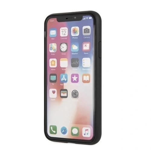 Etui Guess GUHCPXSLSABK Apple iPhone X/XS czarny/black hard case Saffiano Silicone