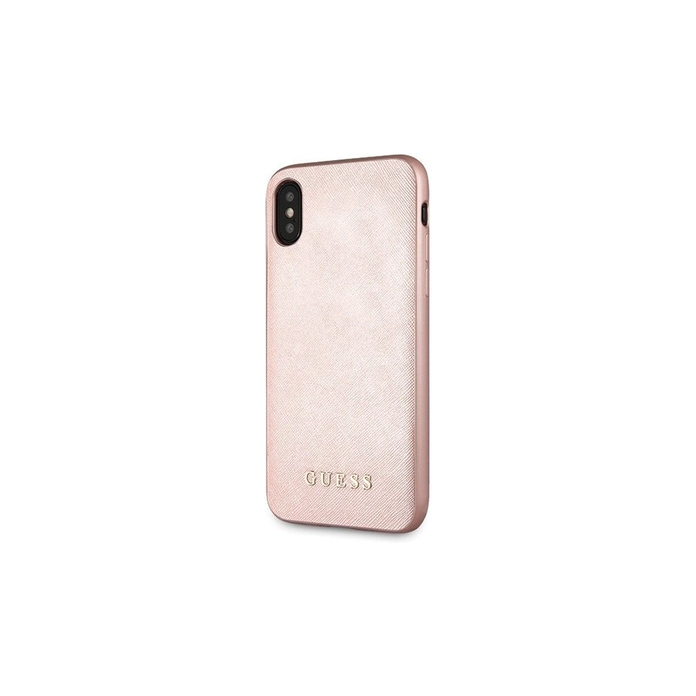 Hurtownia GSM - Etui Guess GUHCPXSLSAPI Apple iPhone X/XS różowy/pink hard case Saffiano Silicone - GUE453PNK - {ean13} - Hurt