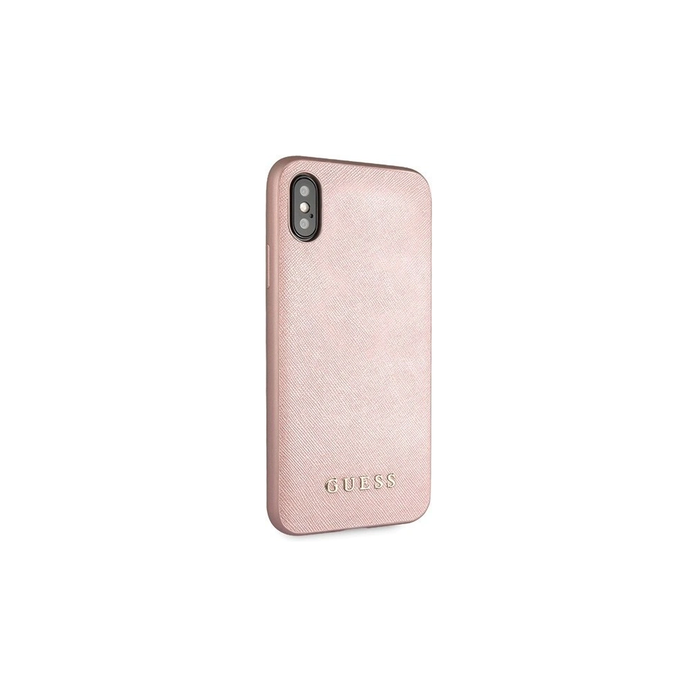 Hurtownia GSM - Etui Guess GUHCPXSLSAPI Apple iPhone X/XS różowy/pink hard case Saffiano Silicone - GUE453PNK - {ean13} - Hurt